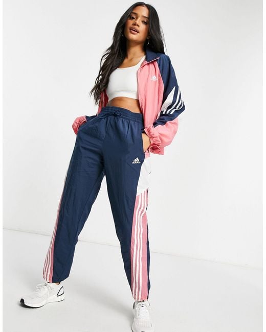 adidas Originals Adidas Training Game Time Woven Tracksuit in Pink | Lyst  Australia
