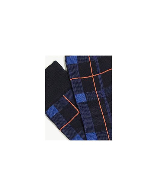 Fred Perry Tartan Socks in Blue for Men | Lyst