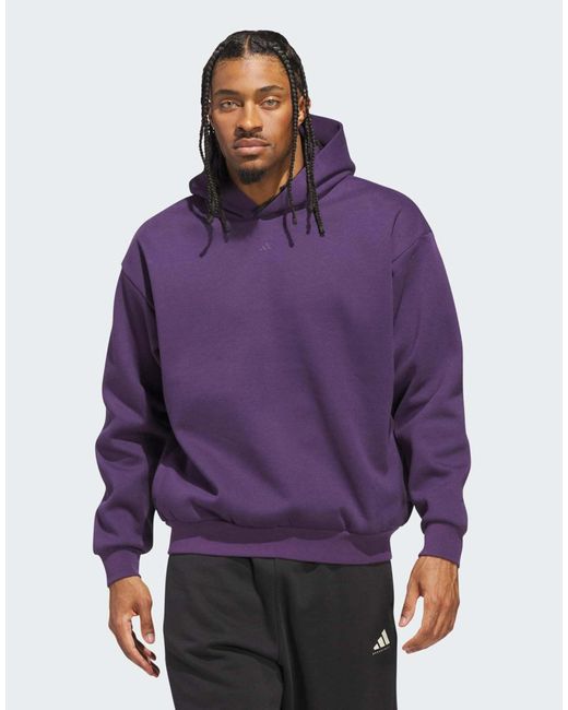 Adidas Originals Purple – basketball – kapuzenpullover aus fleece