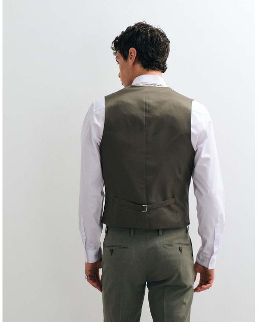 ASOS Gray Skinny Suit Waistcoat for men