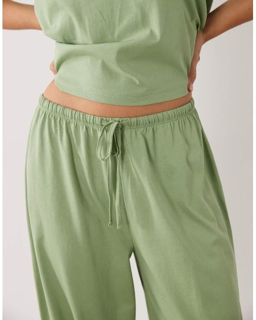 ASOS Green Mix & Match Cotton Pyjama Trouser