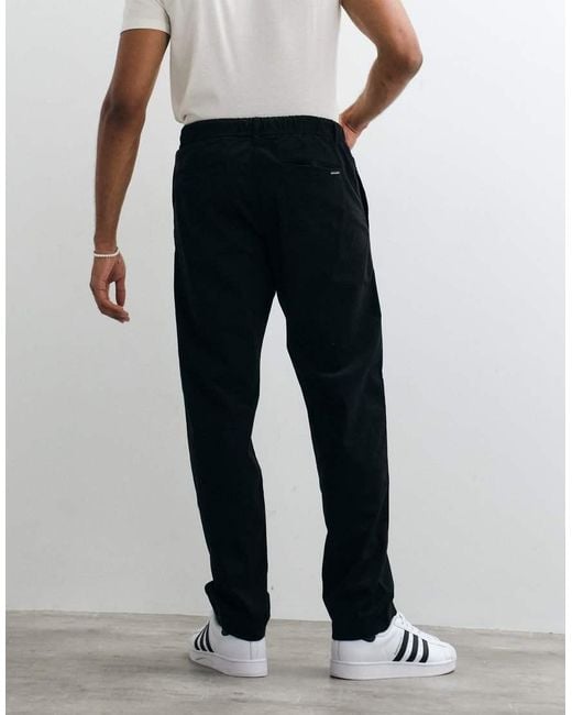 Jack & Jones Blue Drawstring Twill Chino Trousers for men