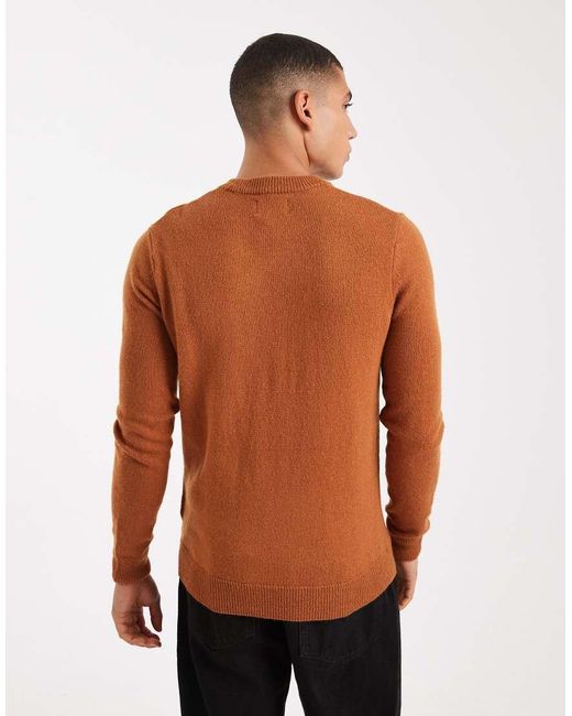 Farah Orange Maidstone Lambswool Jumper for men