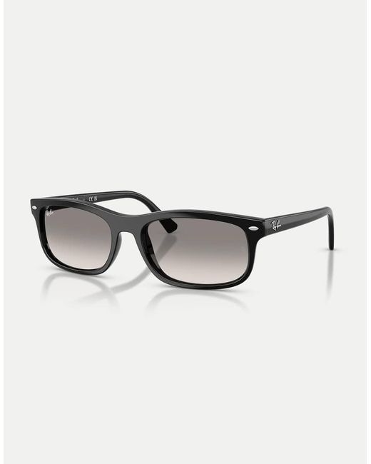 Ray-Ban Brown Rb2224 Rectangle Sunglasses With Lens