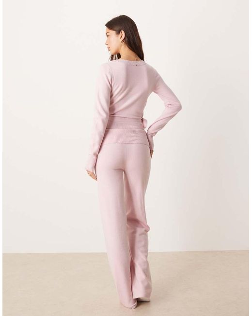 Hollister Pink Gilly Hicks Low Rise Straight Leg Cosy Trousers Co-ord