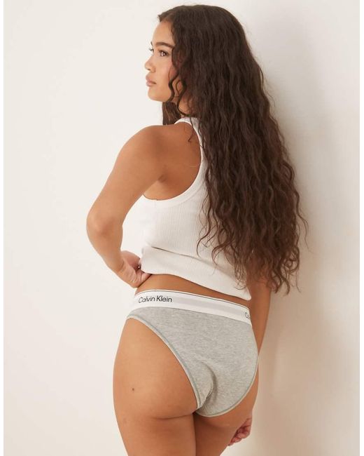 Calvin Klein Brown Icon Cotton Modal High Leg Tanga