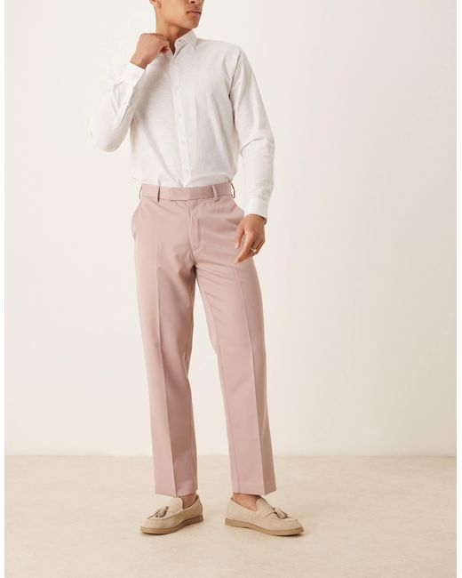 ASOS – elegante hose in Pink für Herren