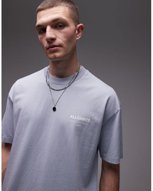 AllSaints Gray Underground T-shirt for men
