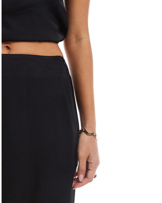 4th & Reckless Blue Chiffon Sheer Hem Maxi Skirt Co-Ord