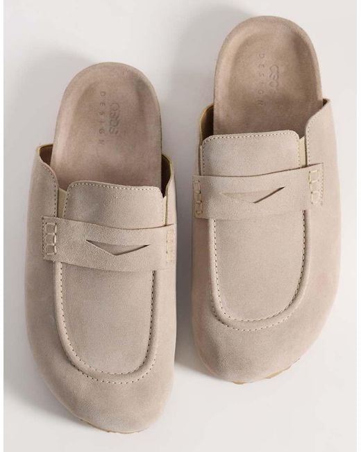 ASOS White Penny Loafer Mule for men