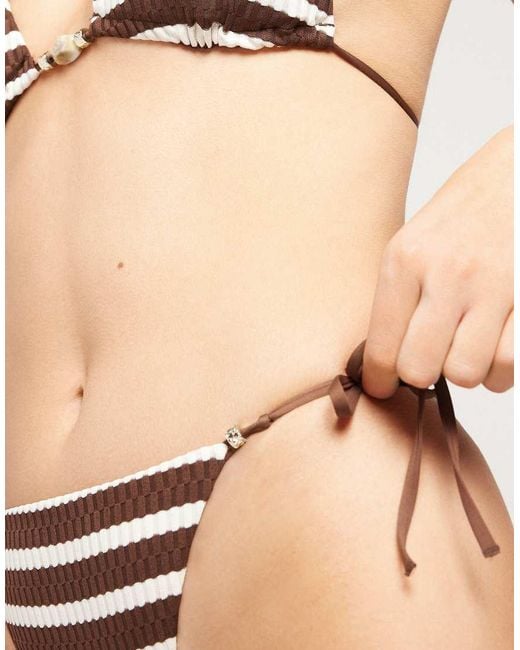 Tezenis Natural Brazillian Desert Stripe Bikini Bottoms