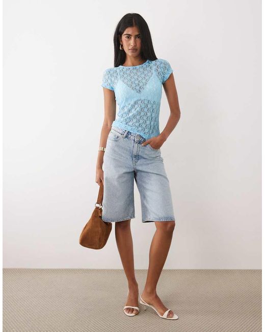 ASOS Blue Lace Baby Tee