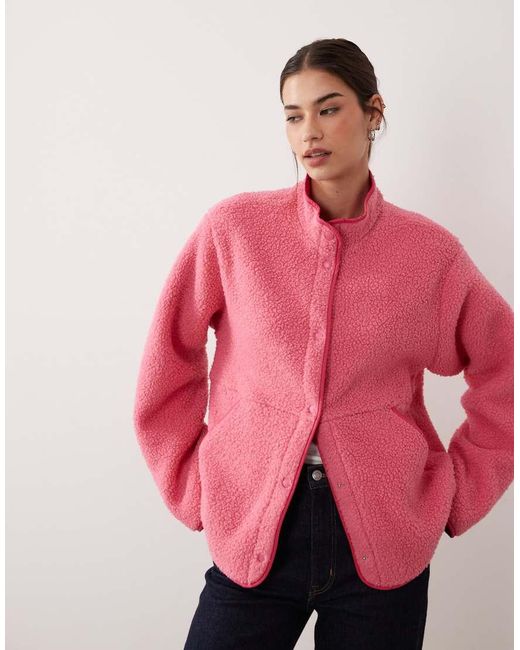 JJXX Pink Teddy Jacket