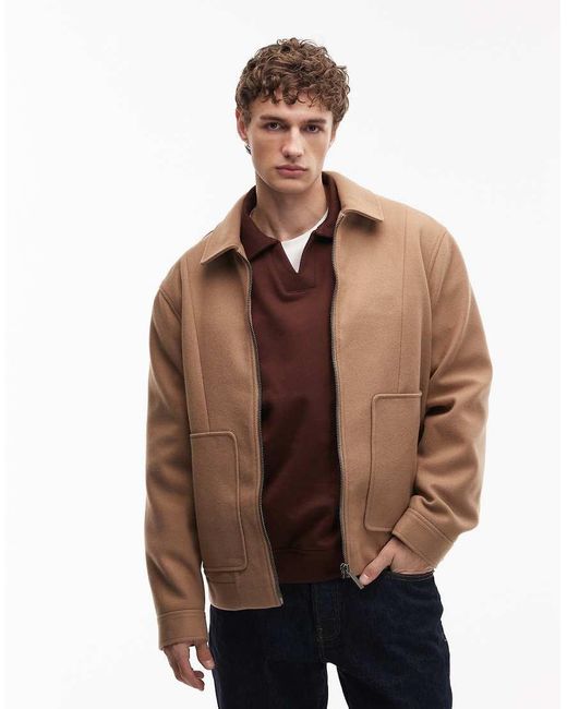 ASOS Natural Bomber Jacket for men