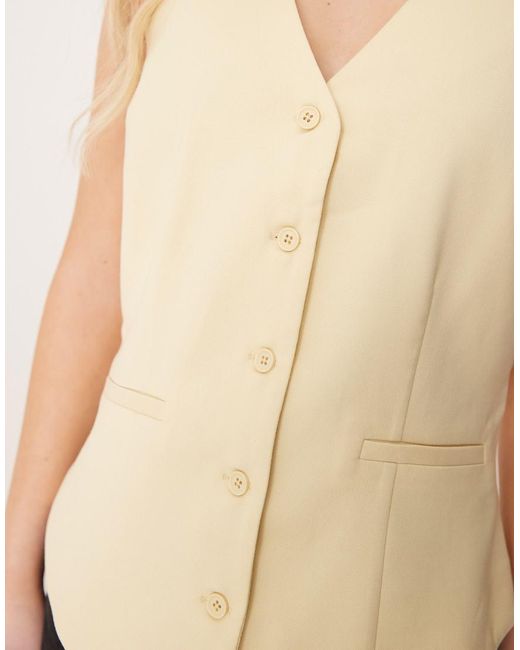 Chaleco Con Cuello Bajo De -Verde Abercrombie & Fitch de color Natural