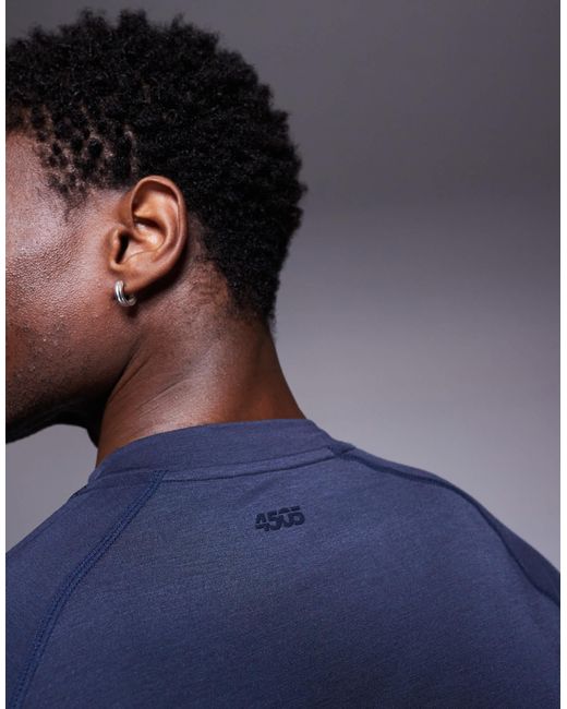 4505 – icon – kastiges oversize-sport-t-shirt aus performance-jersey in Blue für Herren