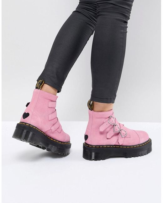 Dr. Martens X Lazy Oaf Boots In Pink
