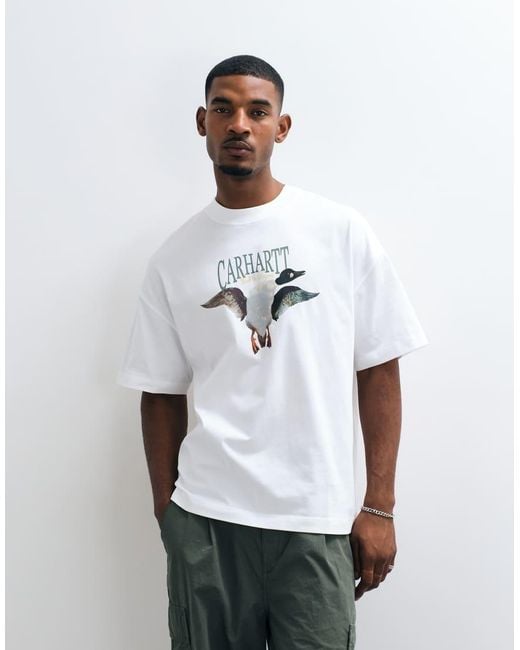 Carhartt White Pennon Front Graphic T-Shirt for men