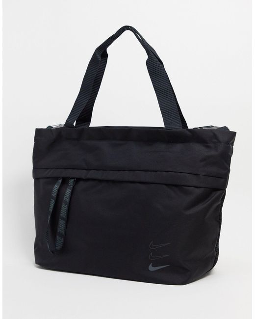 Nike Oversized Swoosh Tote Bag in Black | Lyst