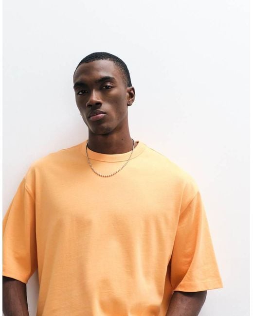 Collusion Blue Heavyweight Boxy T-shirt for men