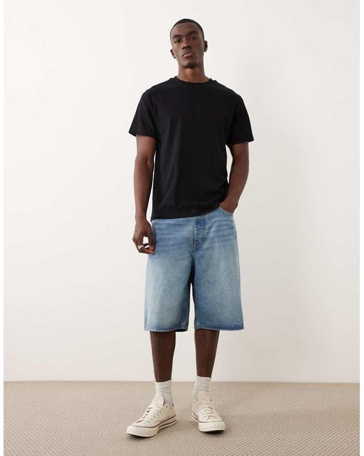 HUGO Multicolor Loose baggy Denim Shorts for men