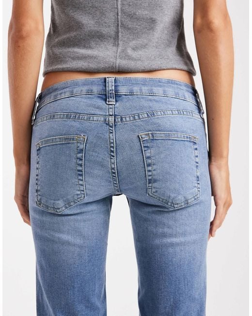 ASOS Blue Ultra Low Flare Jean