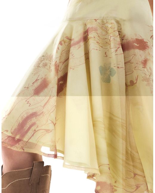 Reclaimed (vintage) Natural Midi Skirt