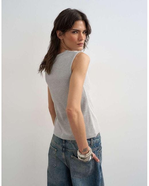 TOPSHOP Gray Slim Tank