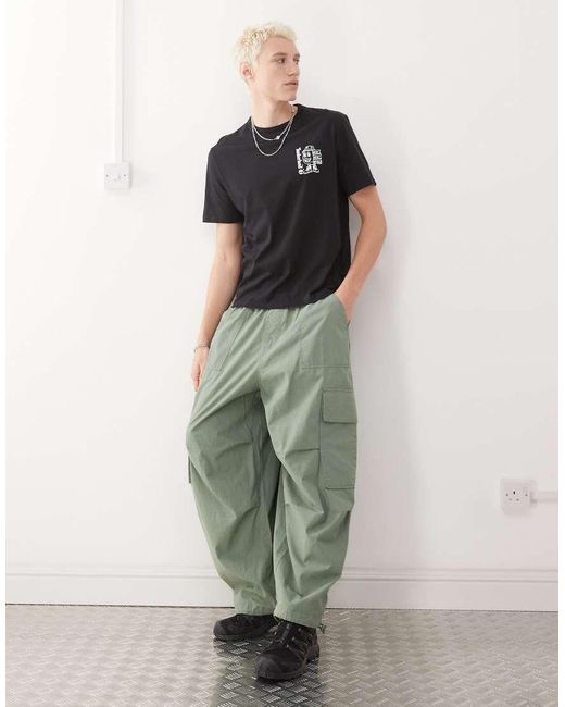 T-Shirt Nera Con Stampa Del Logo E Scatola Di Scarpe di Timberland in Black da Uomo