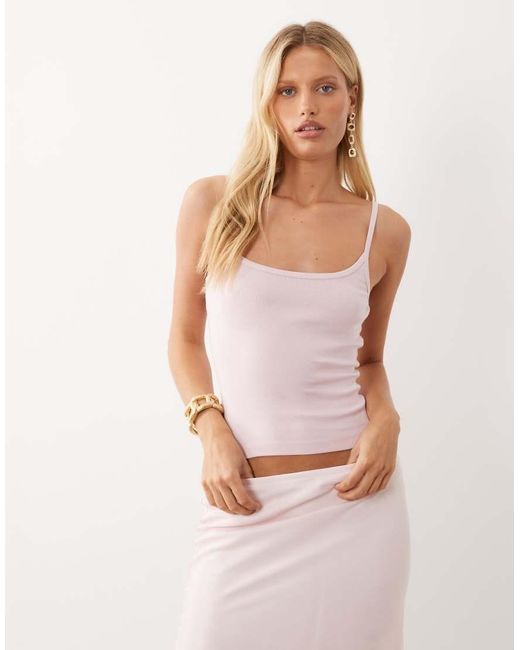 ASOS Purple Scoop Neck Cami With Elastic Straps