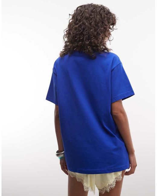 Nike Blue Classic Boyfriend Fit T-shirt With Graphic Print