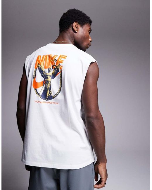 Nike Gray Gym Life Graphic Vest for men