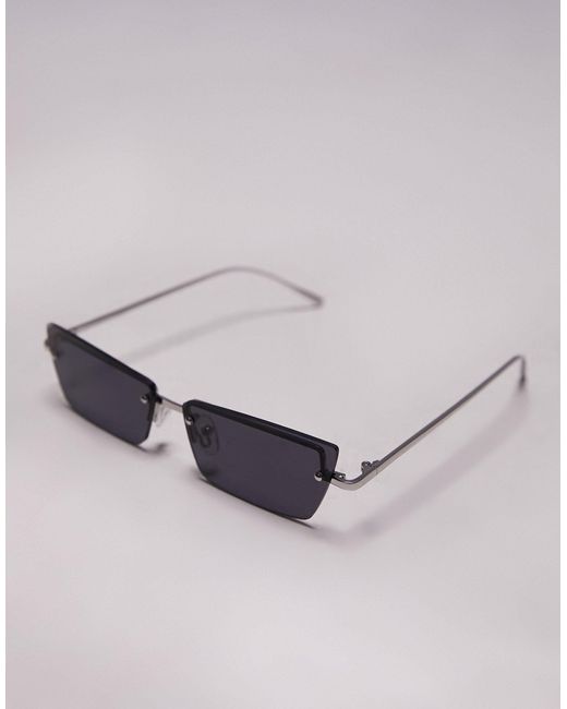 Lavender - occhiali da sole cat-eye senza bordo di TOPSHOP in Gray