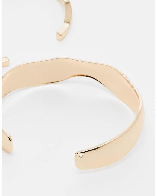 ASOS Natural Pack Of 2 Simple Cuff Bracelets