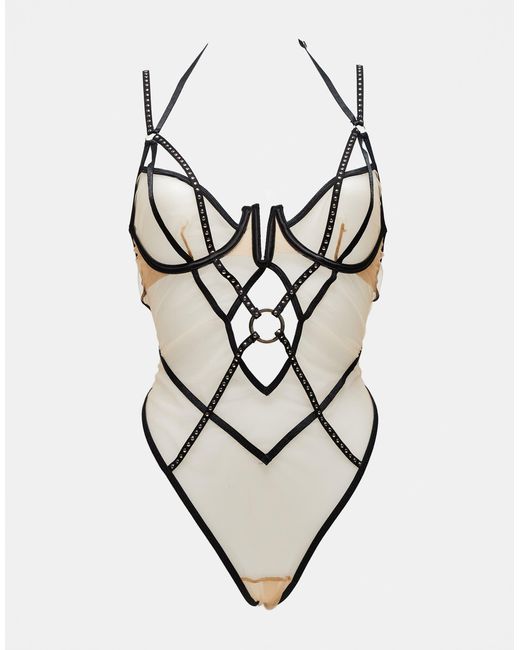 Ann Summers Black Heated Illusion Mesh Body