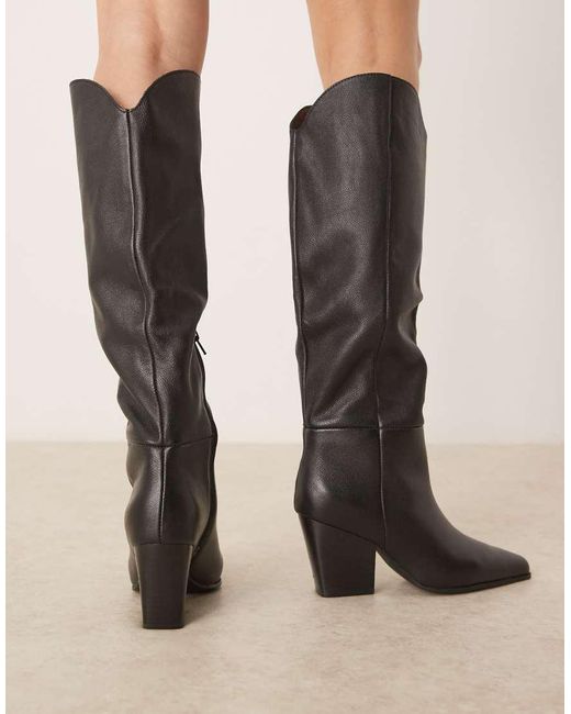 ALDO Natural Kaely Western Detail Knee High Boots
