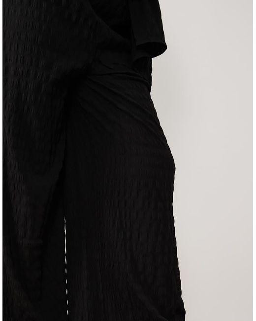 Esmee Curve Black Esmee Plus Textured Beach Trouser Co-ord