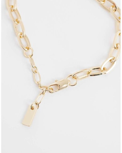 ASOS White 4 Pack Beaded Rope And Chain Bracelets for men