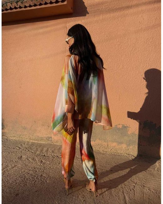 Never Fully Dressed Orange Naomi Abstract Balloon Pants