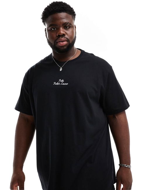 Polo Ralph Lauren Big Tall Central Logo T shirt Classic Oversized Fit in Black for Men Lyst Australia