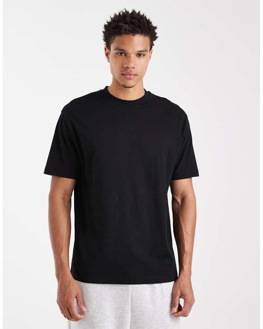 ASOS Black Relaxed T-shirt With City Text Graphic for men