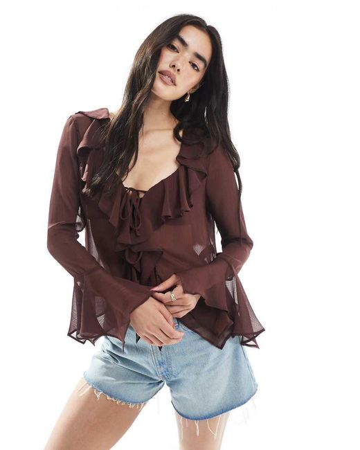 Top di Miss Selfridge in Brown