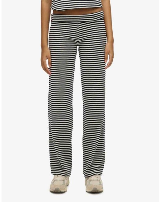 Superdry White Athletic Essentials Fold Over Joggers