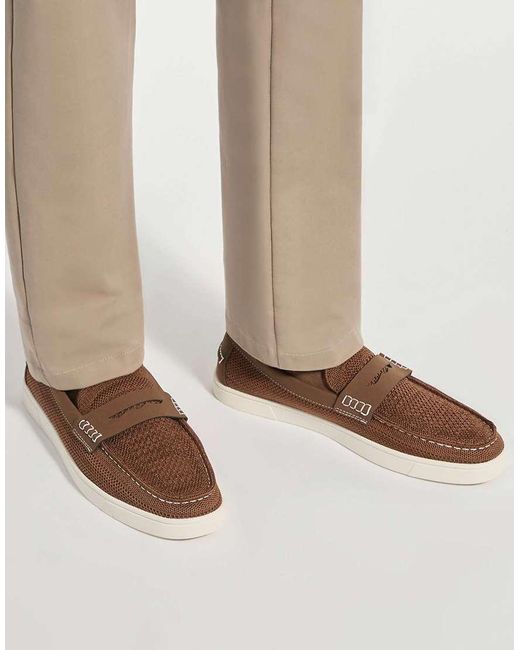 Dune Brown Benzy Loafers for men