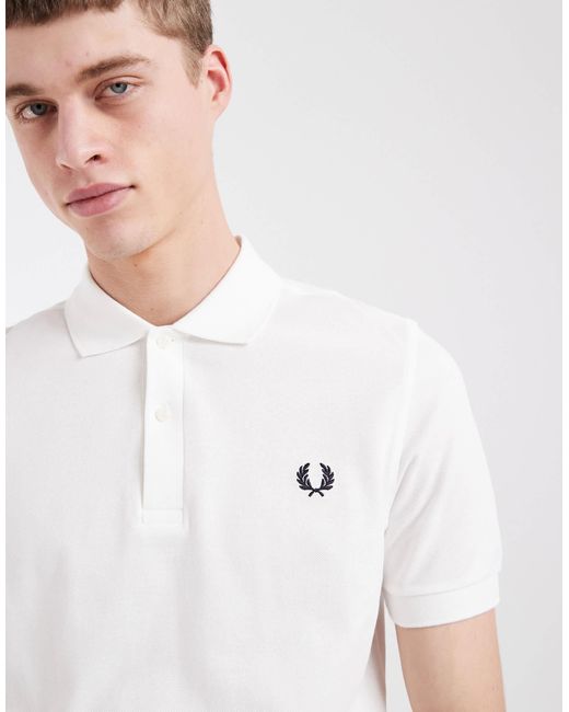 Fred Perry – basic-polohemd in White für Herren