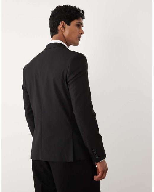 River Island Black Slim Suit Jacket for men