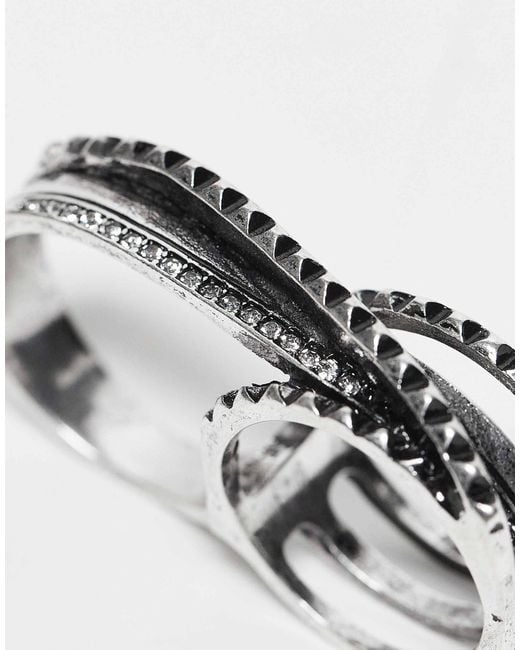 Reclaimed (vintage) Gray – doppelter unisex-ring
