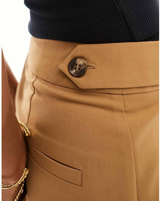 ASOS White Asos Design Petite Tailored Barrel Leg Pants