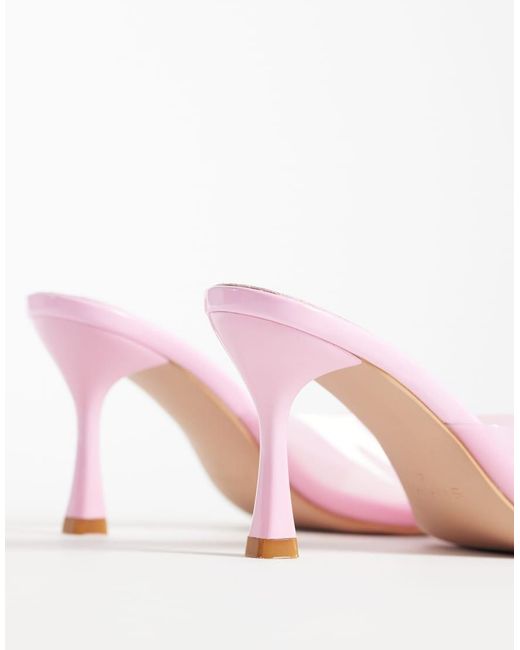SIMMI Pink Simmi London Shona Heeled Mule Sandals
