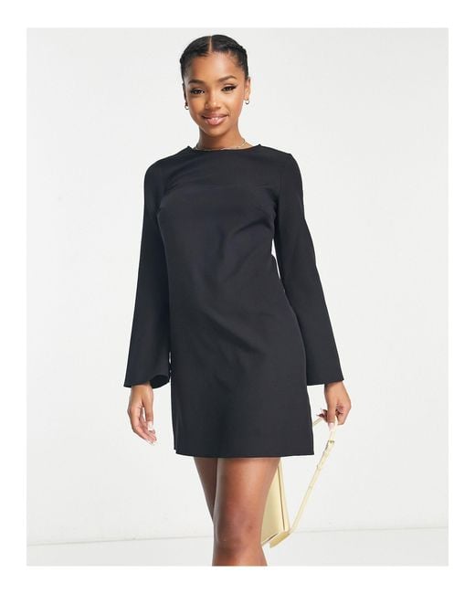 New Look Flared Sleeve Mini Tunic Dress in Blue Lyst